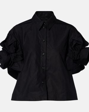 Simone Rocha Puff-Sleeve Cotton Shirt - Black