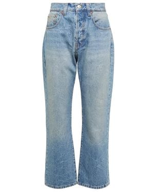 Victoria Beckham High-Rise Cropped Jeans - Blue