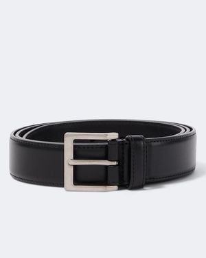 Saint Laurent Ceinture Vadim En Cuir - Noir