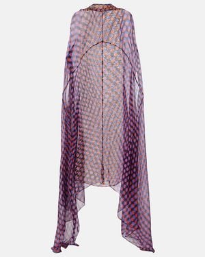Dries Van Noten Minikleid Aus Seidensatin - Lila