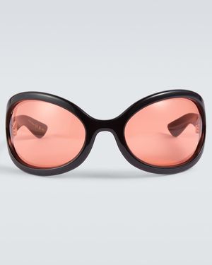 Gucci Oval Sunglasses - Brown