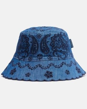 Zimmermann Bestickter Hut Aus Denim - Blau