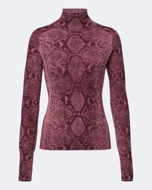 JOSEPH Yasmin Snake-Print Cashmere Sweater - Purple