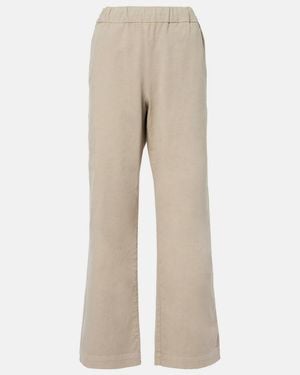 Velvet Naya Cotton-Blend Twill Straight Pants - Natural
