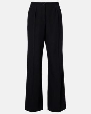 The Row Felicita Wool Twill Wide-Leg Pants - Blue