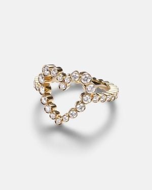 Sophie Bille Brahe Ensemble Coeur 18Kt Signet Ring With Diamonds - White