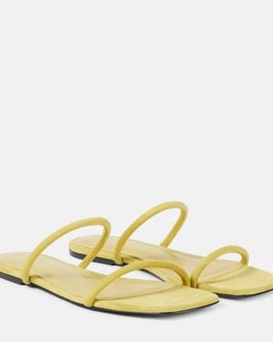 TOTEME The Minimalist Suede Sandals - Yellow