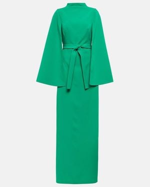 Safiyaa Crepe Maxi Dress - Green