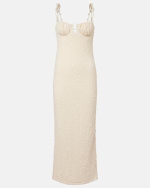 Montce Petal Midi Dress - White