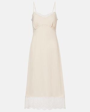 Simone Rocha Crepe De Chine Slip Dress - Natural