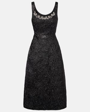 Simone Rocha Embellished Lame Cocktail Dress - Black