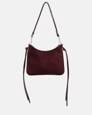 Phoebe Philo Gig Small Suede Shoulder Bag - Red