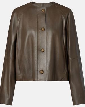 Max Mara Leather Jacket - Green
