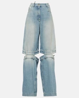 The Attico Low-Rise Wide-Leg Jeans - Blue