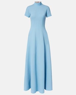 Emilia Wickstead Malinda Wool Crepe Gown - Blue