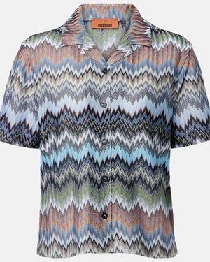 Missoni Zigzag Intarsia Shirt - Blue