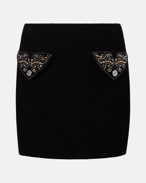 Versace Virgin Wool Mini Skirt - Black