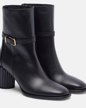Zimmermann Eddie 70 Leather Ankle Boots - Black