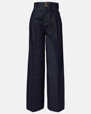 Zimmermann Hypnotic High-Rise Wide-Leg Jeans - Blue