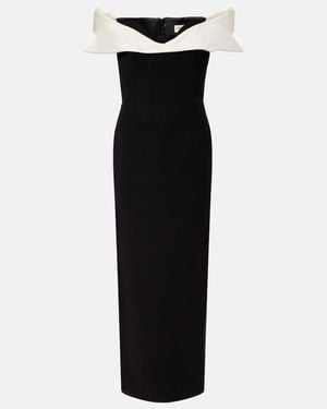 The New Arrivals Ilkyaz Ozel Jacqueline Off-Shoulder Midi Dress - Black