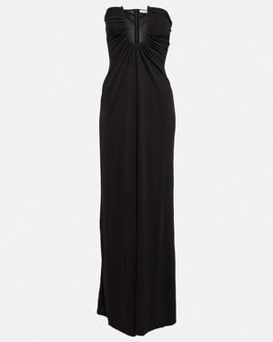 Christopher Esber Ruched Strapless Maxi Dress - Black