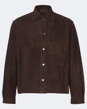 STÒFFA Wave Suede Jacket - Brown