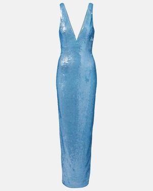 Rachel Gilbert Vestido Midi Tamzin Con Lentejuelas - Azul