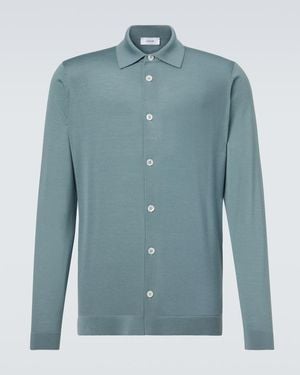 Lardini Virgin Wool Shirt - Blue