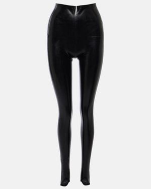 Alaïa Latex Leggings - Black