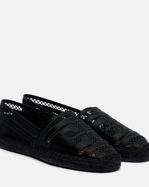 Tory Burch Open Weave Espdarilles - Black