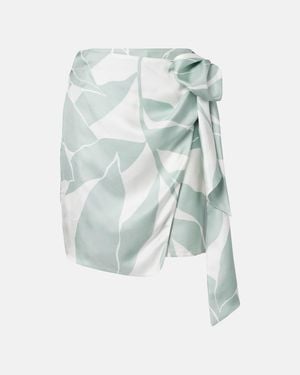 Max Mara Strano Printed Silk Twill Miniskirt - Blue