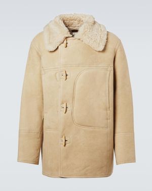 RRL Shearling-Lined Suede Coat - Natural
