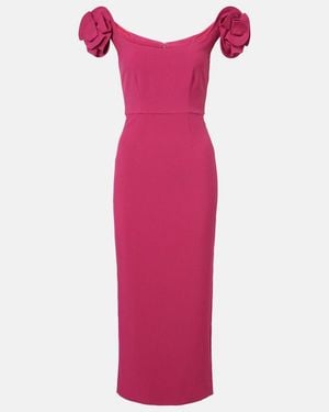 Roland Mouret Bustier-Kleid Mit Floraler Applikation - Pink