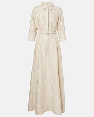 Jonathan Simkhai Courtney Embellished Jacquard Gown - Natural
