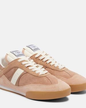 Chloé Kick Suede And Leather Trainers - Natural