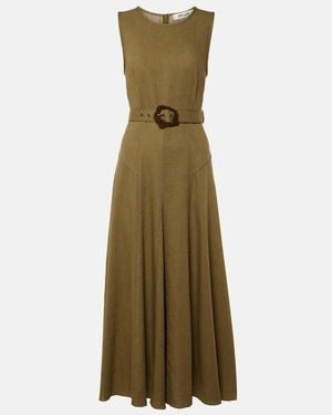 Diane von Furstenberg Elliot Belted Maxi Dress - Green
