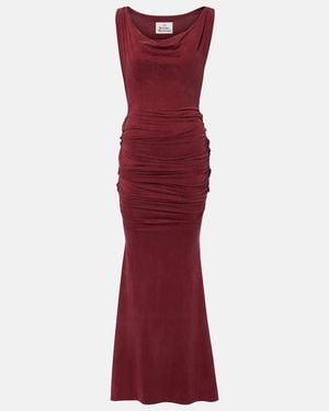 Vivienne Westwood Liz Draped Jersey Maxi Dress - Red