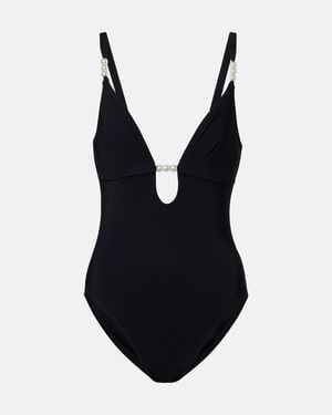 Karla Colletto Maya Embellished Swimsuit - Black