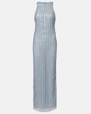 The New Arrivals Ilkyaz Ozel Verzierte Robe Bixi - Blau