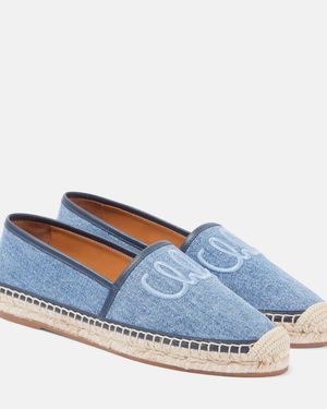 Chloé Espadrilles Isla Aus Denim - Blau