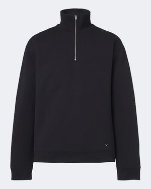 Valentino Garavani Cotton-Blend Jersey Sweatshirt - Blue