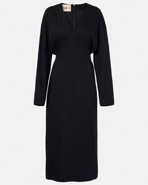 Plan C Cotton Midi Dress - Black