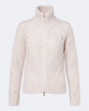 Eleventy Mohair And Silk Zip-Up Cardigan - Pink