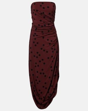 Proenza Schouler Nayara Polka-Dot Maxi Dress - Purple