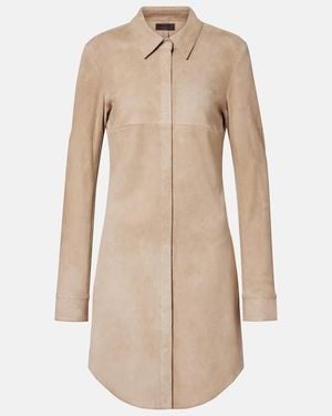Stouls Geraldine Suede Shirt Dress - Natural