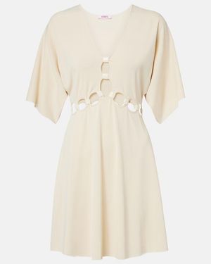 Eres Connection Cutout Jersey Minidress - Natural