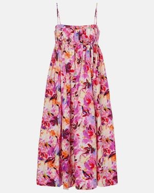 Ulla Johnson Lucille Floral Cotton Maxi Dress - Red