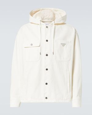 Prada Hooded Denim Jacket - Natural