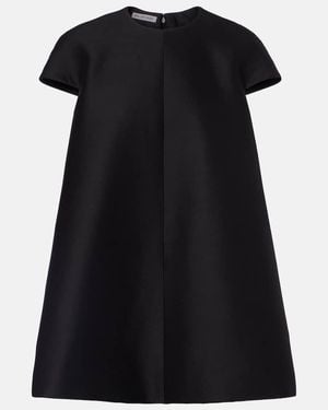 Balenciaga Vestido Corto De Crepe - Negro