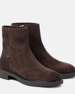 Gianvito Rossi Lexington Suede Ankle Boots - Brown